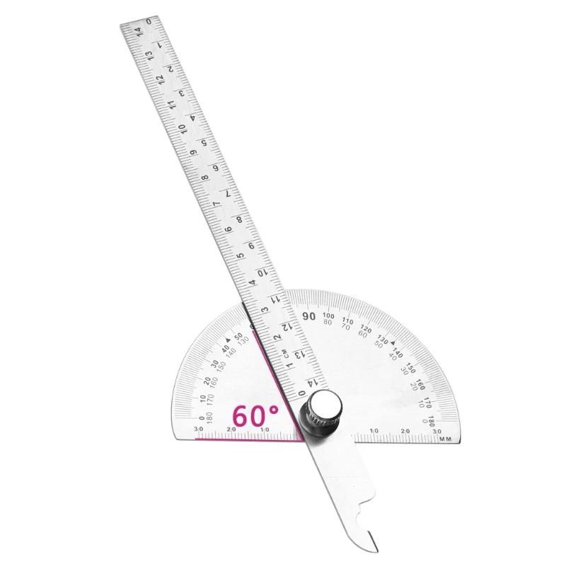 180 Angle Ruler Round Head Rotary Protractor Adjustable Universal Stainless Steel Measuring Tool
180 Angle Ruler Round Head Rotary Protractor Adjustable Universal Stainless Steel Measuring Tool