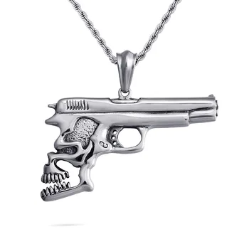 Fashion Europe and the United States new titanium steel pistol style necklace Personality hip hop street dance jewelry
Fashion Europe and the United States new titanium steel pistol style necklace Personality hip hop street dance jewelry