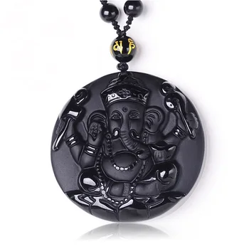Jewelry Natural Black Obsidian Ganesh Elephant Pendants Necklace Fashion Women Men's Amulet Lucky Pendants With Chain 2018 New
Jewelry Natural Black Obsidian Ganesh Elephant Pendants Necklace Fashion Women Men's Amulet Lucky Pendants With Chain 2018 New