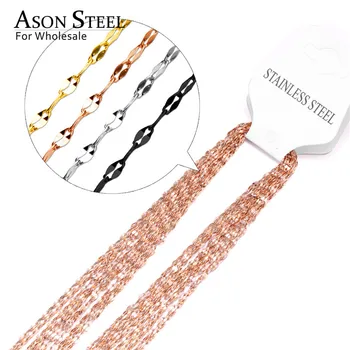 ASONSTEEL Fashion Length 2mm Width Stainless Steel Gold Chain Necklace for Men and Women Waterproof Jewelry Wholesale
ASONSTEEL Fashion Length 2mm Width Stainless Steel Gold Chain Necklace for Men and Women Waterproof Jewelry Wholesale