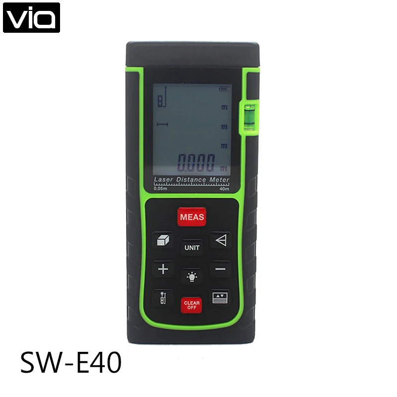 SNDWAY SW-E40 Rree Shipping RZ40 131ft Laser Rangefinder 40m Distance Meter Digital Laser Range Finder Tape Area-volume-Angle
SNDWAY SW-E40 Rree Shipping RZ40 131ft Laser Rangefinder 40m Distance Meter Digital Laser Range Finder Tape Area-volume-Angle