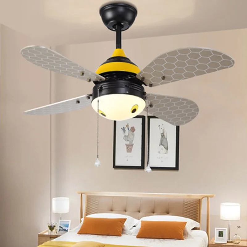 Art Deco LED Ceiling Fans light creative bee home lighting LED bedroom kids' room color changing fans lamps with remote control
Art Deco LED Ceiling Fans light creative bee home lighting LED bedroom kids' room color changing fans lamps with remote control