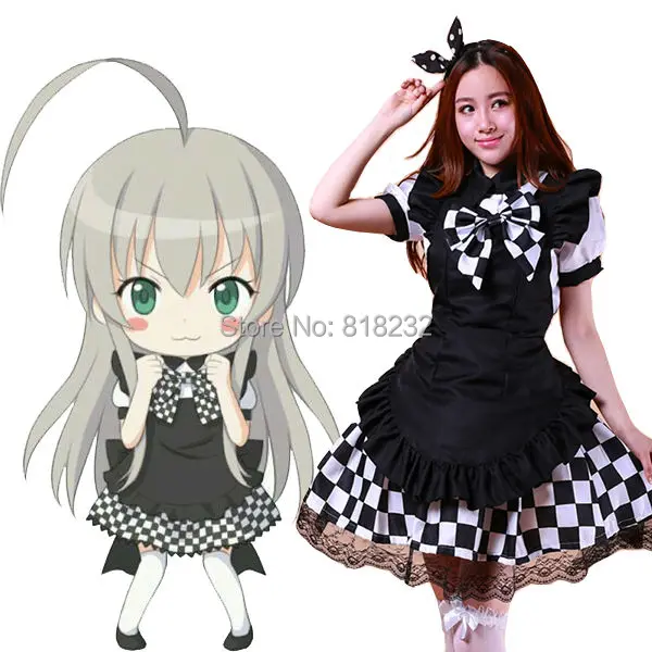 Yasaka Nyaruko Lolita Apron Maid Dress Meidofuku Uniform Outfit Cosplay Costumes
Yasaka Nyaruko Lolita Apron Maid Dress Meidofuku Uniform Outfit Cosplay Costumes