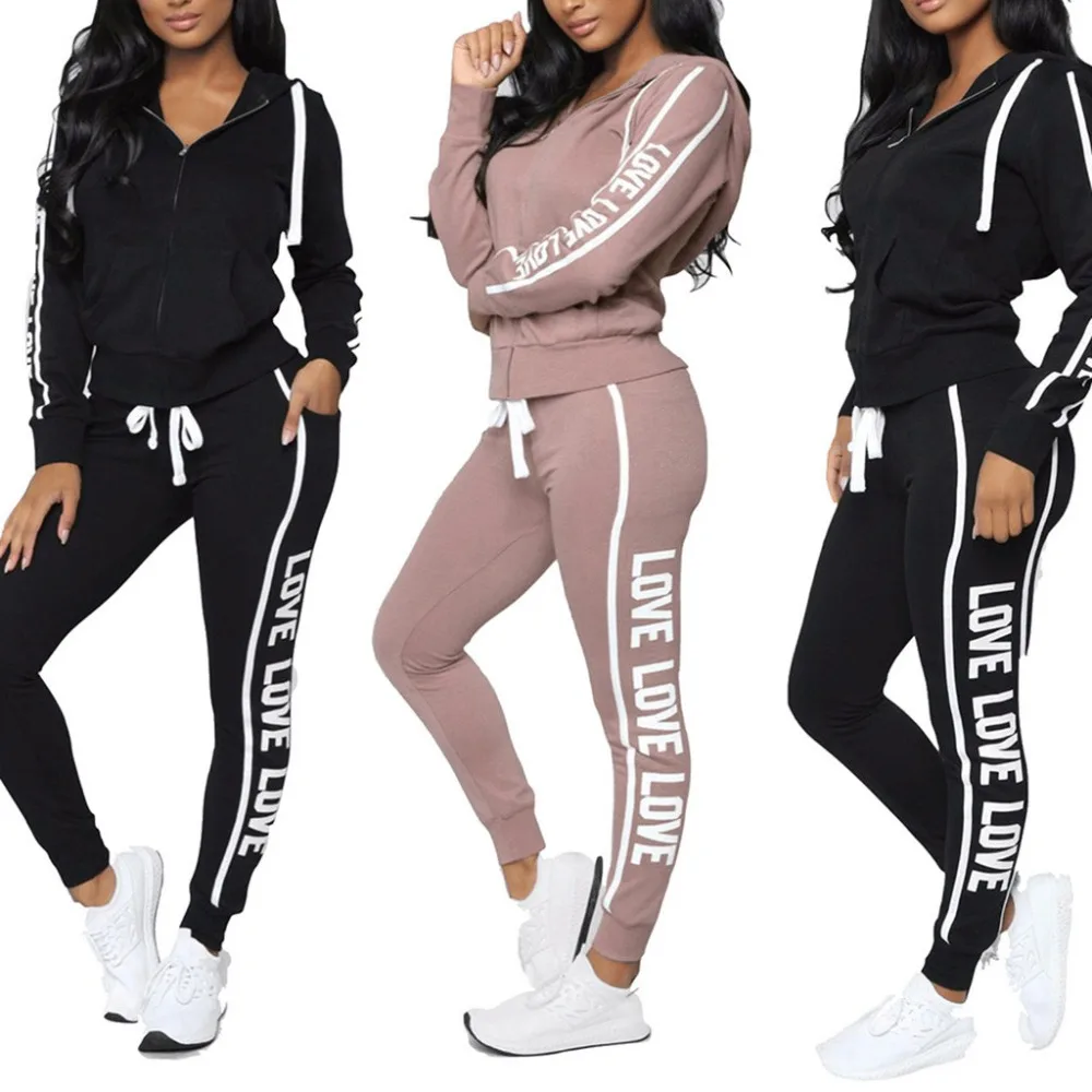 Fashion Women Casual Stripe Zipper Long Sleeve Pullove Sport Tops+Long Pants Set 122
Fashion Women Casual Stripe Zipper Long Sleeve Pullove Sport Tops+Long Pants Set 122