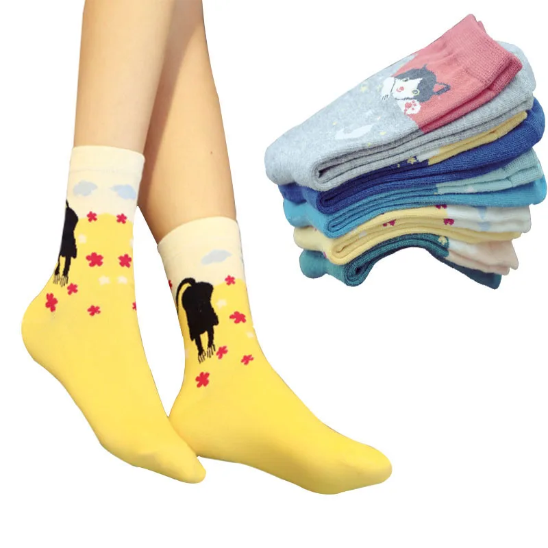 5 Pairs Multicolor Cute Cartoon Cat Harajuku Animal Funny Women Casual Comfortable Cotton Crew Socks Christmas Funny Sock Meias
5 Pairs Multicolor Cute Cartoon Cat Harajuku Animal Funny Women Casual Comfortable Cotton Crew Socks Christmas Funny Sock Meias