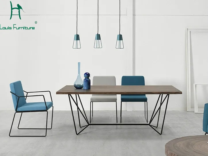 Louis Fashion Dining Tables Nordic Solid Wood Office Computer Rectangular Iron Art Desk Modern Conference
Louis Fashion Dining Tables Nordic Solid Wood Office Computer Rectangular Iron Art Desk Modern Conference