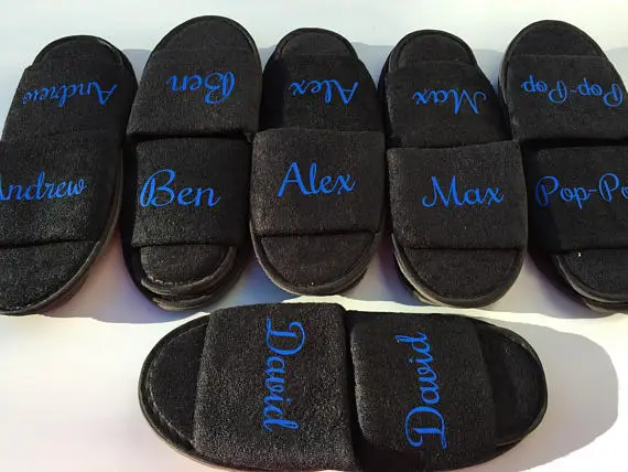 personalize names bridesmaid bride black spa slippers wedding birthday Hen night party favors company gifts
personalize names bridesmaid bride black spa slippers wedding birthday Hen night party favors company gifts