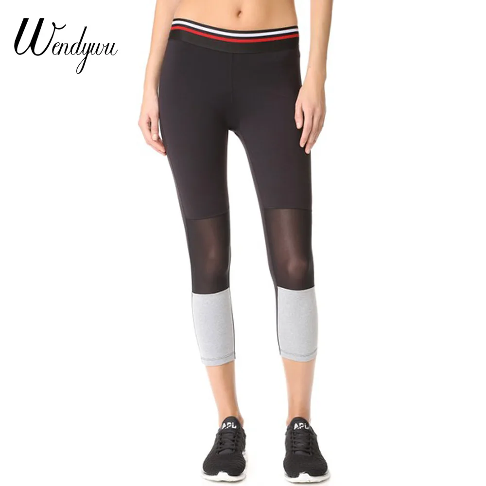 Wendywu Special Black Mesh Gray Patchwork Mid Waist Stretch Mid-Calf Women Slim Leggings
Wendywu Special Black Mesh Gray Patchwork Mid Waist Stretch Mid-Calf Women Slim Leggings