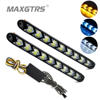 2x Car Flexible DRL White/Amber Switchback LED Knight Rider Strip Light Headlight Arrow Flasher DRL Turn Signal Waterproof
2x Car Flexible DRL White/Amber Switchback LED Knight Rider Strip Light Headlight Arrow Flasher DRL Turn Signal Waterproof