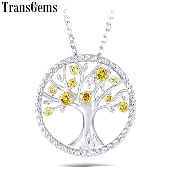 Transgems Yellow HPHT Diamond 18K 750 White Gold Diamond Pendant Necklace for Women Wedding Gift Tree Shaped Pendant Link Chain
Transgems Yellow HPHT Diamond 18K 750 White Gold Diamond Pendant Necklace for Women Wedding Gift Tree Shaped Pendant Link Chain