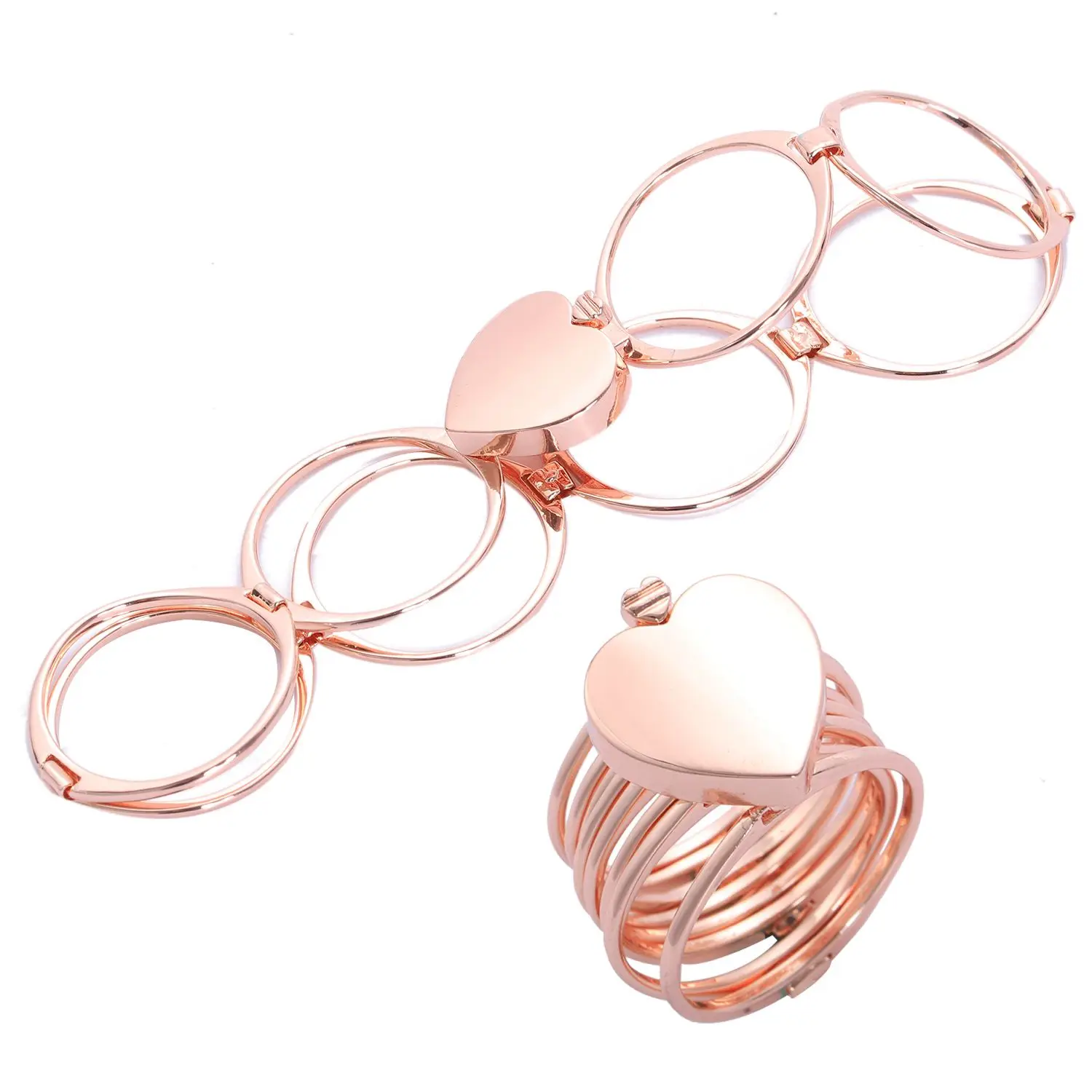 Fashion Retractable Ring Bracelet Change Dual-use Love Heart Folding For Women Jewelry
Fashion Retractable Ring Bracelet Change Dual-use Love Heart Folding For Women Jewelry