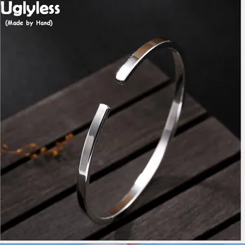 Uglyless Real 999 Fine Silver 3MM Thin Bangle Simple Fashion Women Dress Bangles Korea Style Handmade Open Jewelry Glossy Bijoux
Uglyless Real 999 Fine Silver 3MM Thin Bangle Simple Fashion Women Dress Bangles Korea Style Handmade Open Jewelry Glossy Bijoux