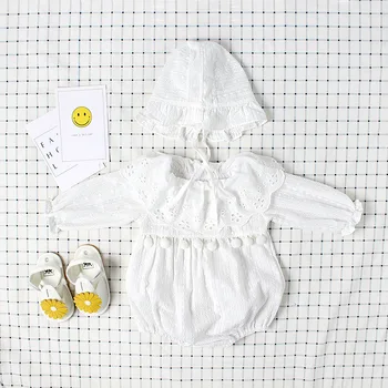 2017 infant baby Peter Pan Style White Rompers Ruffles Cotton Lace Jumpersuit New Born Baby Fall overalls With Hats
2017 infant baby Peter Pan Style White Rompers Ruffles Cotton Lace Jumpersuit New Born Baby Fall overalls With Hats