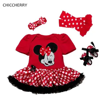 

Ensemble Minnie Bebe Fille Red Petti Romper Dress Headband Leg Warmers Shoes Baby Girl Summer Clothes Girls Birthday Tutu Sets