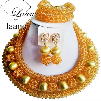 Clip Earrings Costume Jewelry Set Gold African Nigerian Wedding Beads Crystal Necklaces laanc AL094
Clip Earrings Costume Jewelry Set Gold African Nigerian Wedding Beads Crystal Necklaces laanc AL094