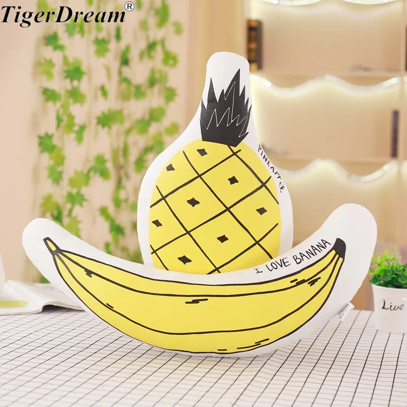 

Nordic Style Banana Pineapple Plants Sleeping Pillows PP Cotton Stuffed Cushions Children's Room Decoration Photography Toys