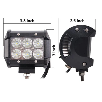 2Pcs 4Inch 18W Flood LED Light Bar Offroad Pods Lights 4wd LED Driving Lamp Work Light Bulb Fog Lights for Jeep Truck Pickup SUV
2Pcs 4Inch 18W Flood LED Light Bar Offroad Pods Lights 4wd LED Driving Lamp Work Light Bulb Fog Lights for Jeep Truck Pickup SUV