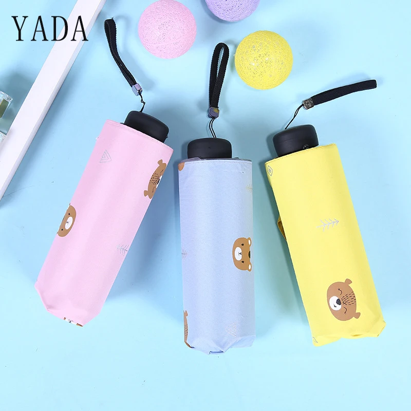 YADA 190G Cartoon Bear Animal Umbrella For Women Men Mini Pocket Umbrella Parasol Fold Rainy Anti-UV Small Umbrellas Gifts YD141
YADA 190G Cartoon Bear Animal Umbrella For Women Men Mini Pocket Umbrella Parasol Fold Rainy Anti-UV Small Umbrellas Gifts YD141