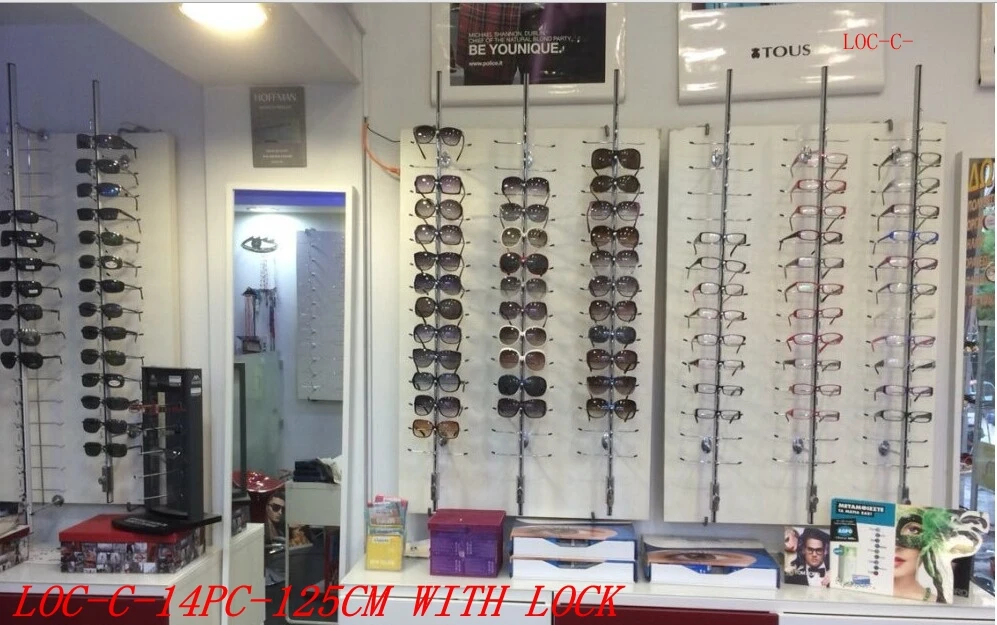 High Quality LOC-C-14PC-125CM Holding 14 pcs Lockable Sunglasses Display Rod Glasses Display Stand shelf
High Quality LOC-C-14PC-125CM Holding 14 pcs Lockable Sunglasses Display Rod Glasses Display Stand shelf