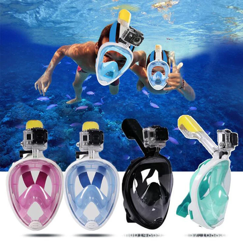 New Underwater Scuba Anti Fog Diving Mask Full Face Snorkeling Set Respiratory Masks Safe Waterproof For Gopro Camera 
New Underwater Scuba Anti Fog Diving Mask Full Face Snorkeling Set Respiratory Masks Safe Waterproof For Gopro Camera