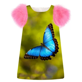 Girls Dress beautiful print fashion Birthday party winter autumn faux fur sleeve Toddler Kids baby Children Clothing
Girls Dress beautiful print fashion Birthday party winter autumn faux fur sleeve Toddler Kids baby Children Clothing