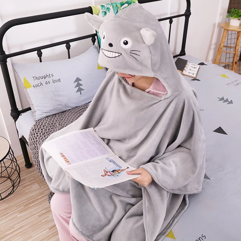 Chinchilla Pig Bicau Cute Hoodie Cat Hooded Blanket Fleece Wearable Throw Blanket Microfiber on Sofa warm B204
Chinchilla Pig Bicau Cute Hoodie Cat Hooded Blanket Fleece Wearable Throw Blanket Microfiber on Sofa warm B204