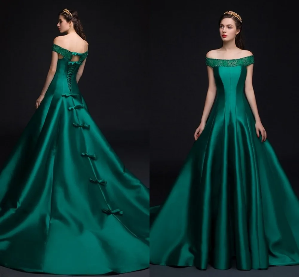 robe de soriee Vintage Off the Shoulder Pearls Lace Bowknot Formal Dresses 2020 Green Evening Prom Party Gowns Vestidos Customed
robe de soriee Vintage Off the Shoulder Pearls Lace Bowknot Formal Dresses 2020 Green Evening Prom Party Gowns Vestidos Customed
