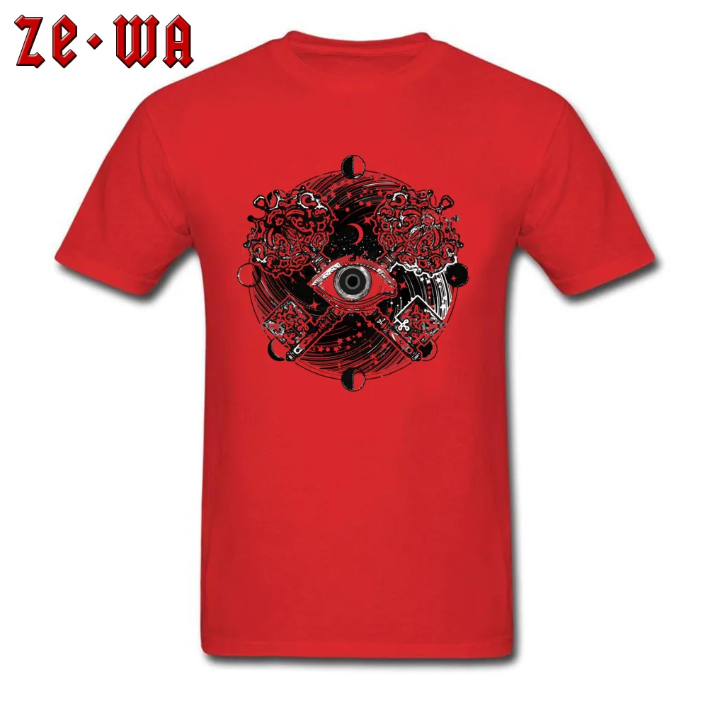 Freemasonry Eye of Providence Tops Shirts Special Crewneck Custom Short Sleeve 100% Cotton Men T-Shirt Group Top T-shirts Freemasonry Eye of Providence red