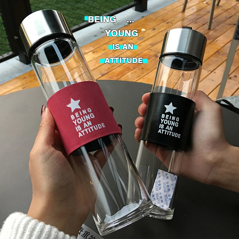 VA STUDIO Sport Style Glass Water Bottle Portable Bicycle Tour Solid Transparent Office Bottle Slender Shape Pocket Tea Cup
VA STUDIO Sport Style Glass Water Bottle Portable Bicycle Tour Solid Transparent Office Bottle Slender Shape Pocket Tea Cup