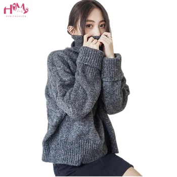 Women Fashion Long Sleeved Turtleneck Sweater Loose Pullovers Jumpers Autumn Winter Thick Warm Sweaters Casual Knitted Sweater
Women Fashion Long Sleeved Turtleneck Sweater Loose Pullovers Jumpers Autumn Winter Thick Warm Sweaters Casual Knitted Sweater