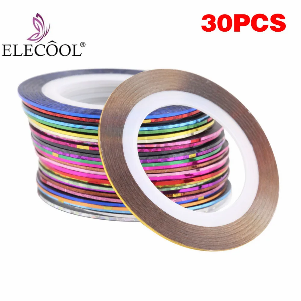 ELECOOL 30 colors Mixed Colorful Beauty Roll Ribbon Decorations Striping Decals Foil Tips DIY Nail Art Design Nail Stickers Tool
ELECOOL 30 colors Mixed Colorful Beauty Roll Ribbon Decorations Striping Decals Foil Tips DIY Nail Art Design Nail Stickers Tool