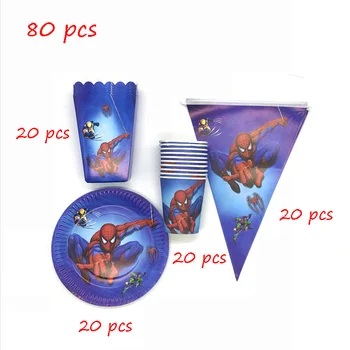 80pcs Spiderman Theme Birthday Party Decor Paper Plate Cup Napkin Flag Popcorn Box/Straw/Cap Tableware Baby Shower Party Supplie
80pcs Spiderman Theme Birthday Party Decor Paper Plate Cup Napkin Flag Popcorn Box/Straw/Cap Tableware Baby Shower Party Supplie