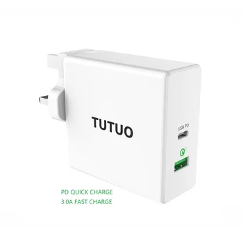 Type C PD Adapter 60W Fast USB Charger EU US UK Mobile Phone Fast Charging USB for MacBook iPhone XS Max Samsung Xiaomi Huawei
Type C PD Adapter 60W Fast USB Charger EU US UK Mobile Phone Fast Charging USB for MacBook iPhone XS Max Samsung Xiaomi Huawei