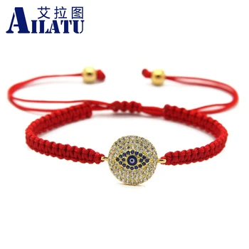 Ailatu Wholesale 10pcs/lot Red Braided CZ Pave Eye Macrame Bracelet For Men & Girls Jewelry
Ailatu Wholesale 10pcs/lot Red Braided CZ Pave Eye Macrame Bracelet For Men & Girls Jewelry