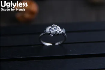 Uglyless Real S999 Silver Women Fine Jewelry Engrave Fish Handmade Open Rings Vintage Ethnic Finger Ring Lovely Statement Bijoux
Uglyless Real S999 Silver Women Fine Jewelry Engrave Fish Handmade Open Rings Vintage Ethnic Finger Ring Lovely Statement Bijoux