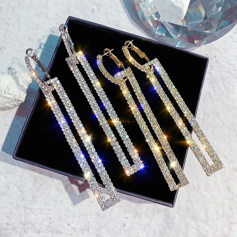 Luxury Crystal Statement Earring Tassel Earrings for Women Popular Wedding Engagement Ear Pendants Jewelry
Luxury Crystal Statement Earring Tassel Earrings for Women Popular Wedding Engagement Ear Pendants Jewelry