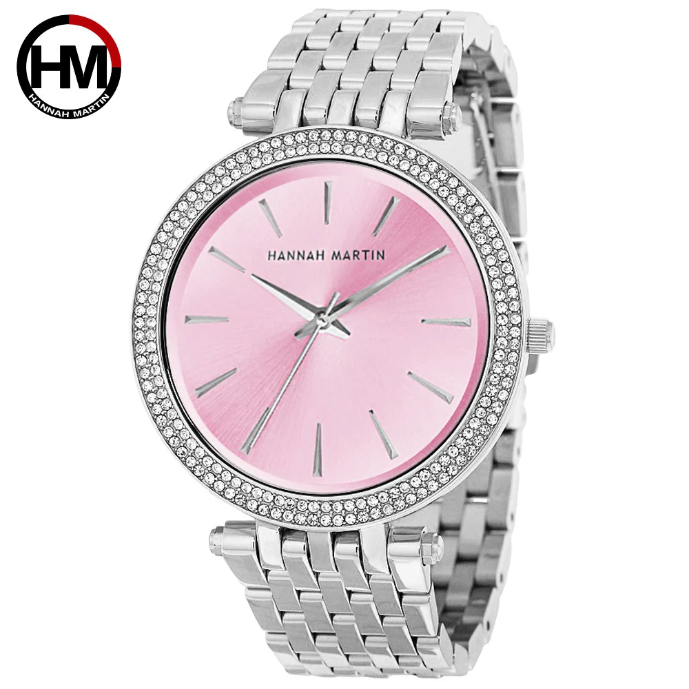 Женские часы с бриллиантами и стразами люксовый бренд розовое золото деловые