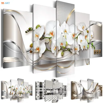 White Orchids Flowers Prints Poster Wall Painting 5 Panel Pastel Flora Modern Wall Art Canvas for Living Room Home Decor
White Orchids Flowers Prints Poster Wall Painting 5 Panel Pastel Flora Modern Wall Art Canvas for Living Room Home Decor