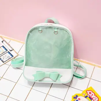 Women backpack Summer Candy Clear Bow Transparent Backpacks PU Leather Solid Color Cute Schoolbags for teenage Girls Ita bag
Women backpack Summer Candy Clear Bow Transparent Backpacks PU Leather Solid Color Cute Schoolbags for teenage Girls Ita bag