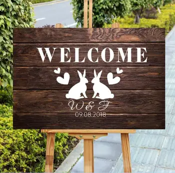 Fairytale Theme Rabbit Wedding Welcome Sign,Personalized Monogram Initials Date Wooden Welcome Wedding Ceremony Party Sign
Fairytale Theme Rabbit Wedding Welcome Sign,Personalized Monogram Initials Date Wooden Welcome Wedding Ceremony Party Sign