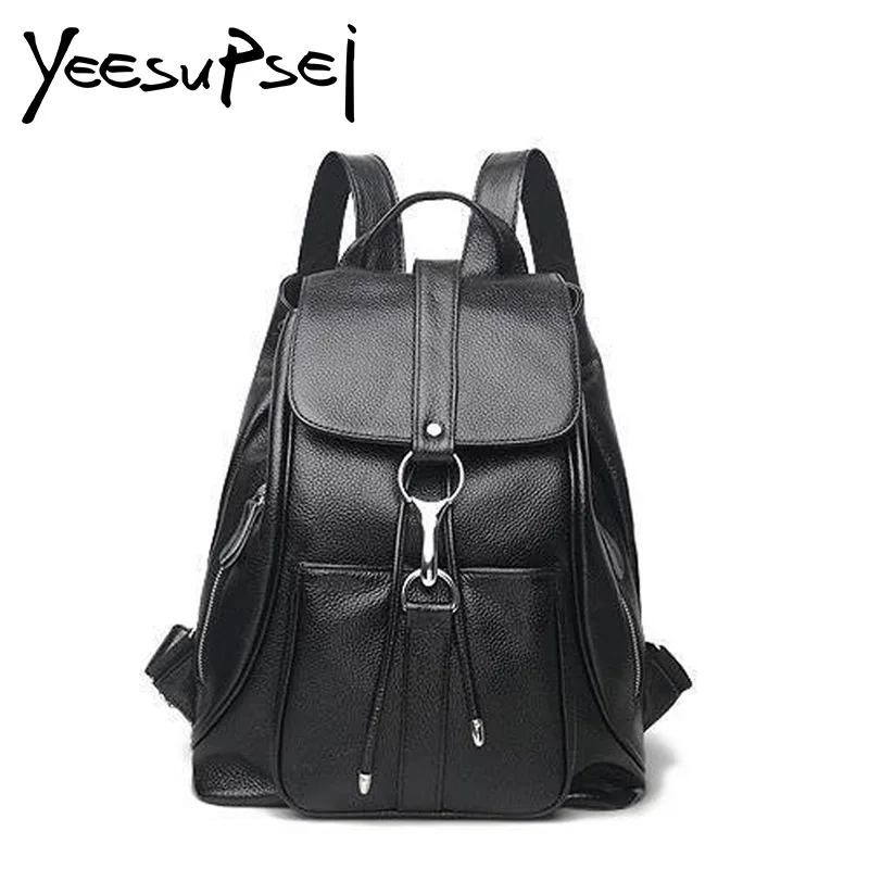 YeeSupSei Women High-capacity Backpack Genuine Leather Female Burglarproof School Bag Women Traveling Cover Drawstring Backpack
YeeSupSei Women High-capacity Backpack Genuine Leather Female Burglarproof School Bag Women Traveling Cover Drawstring Backpack