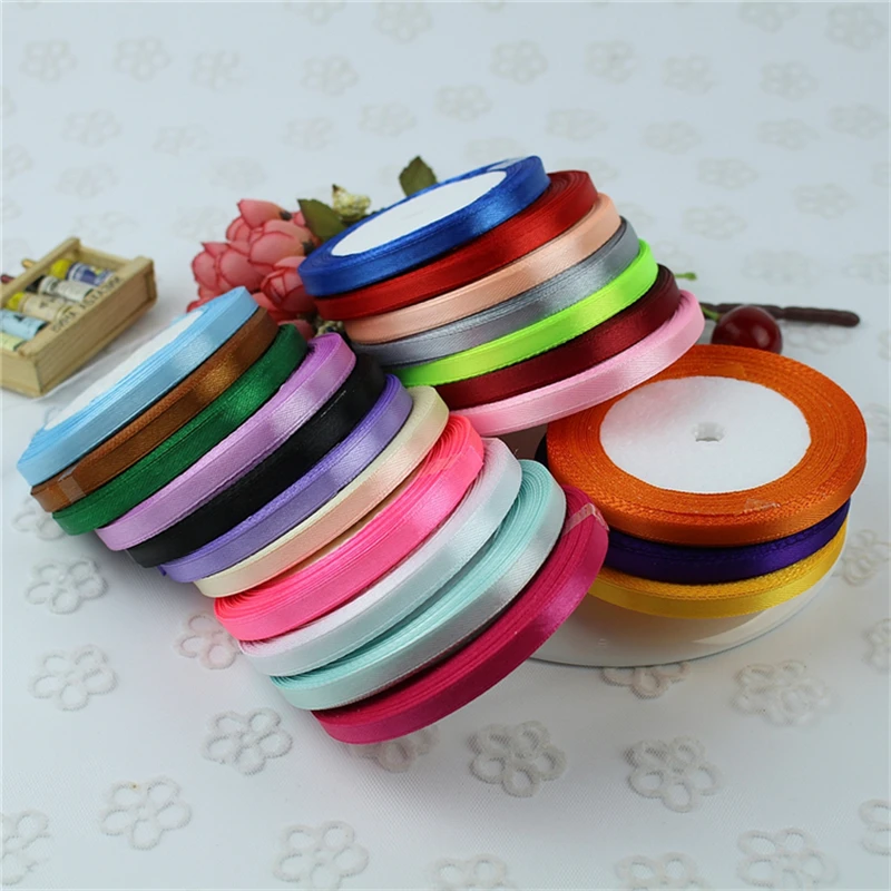6mm 22 Meters (25 Yards) Silk Satin Ribbon Party Home Wedding Decoration Gift Wrapping Christmas New Year DIY Material Garland
6mm 22 Meters (25 Yards) Silk Satin Ribbon Party Home Wedding Decoration Gift Wrapping Christmas New Year DIY Material Garland