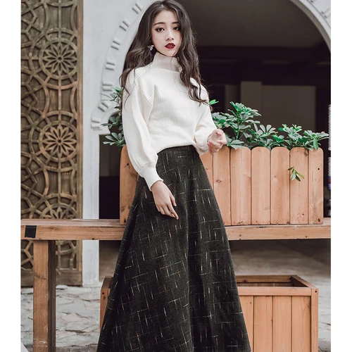 Vintage Ankle-length Batwing Sleeve Two Piece Women Dress Wool Long Women Dress Artistic Winter Dresses Womens
Vintage Ankle-length Batwing Sleeve Two Piece Women Dress Wool Long Women Dress Artistic Winter Dresses Womens
