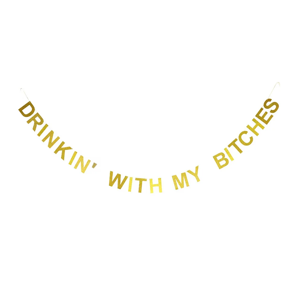 Drinkin' with My Bitches Gold Glitter Letter Banner Photo Prop Bridal Shower Bachelorette Decor Bridal Shower Party Decor
Drinkin' with My Bitches Gold Glitter Letter Banner Photo Prop Bridal Shower Bachelorette Decor Bridal Shower Party Decor