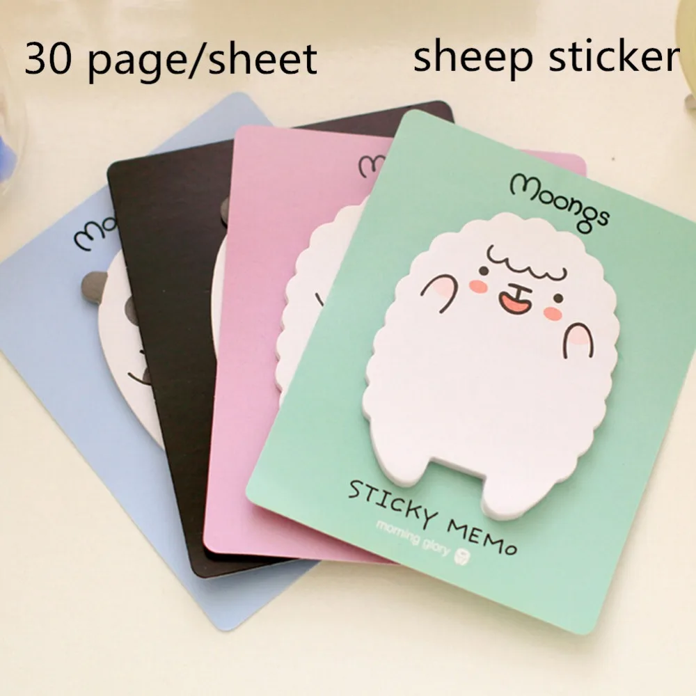 30 page/sheet Sheep Cute Bear Panda Post It N Times Moongs Memo Pad Notebook Student Sticky School Label Gift
30 page/sheet Sheep Cute Bear Panda Post It N Times Moongs Memo Pad Notebook Student Sticky School Label Gift