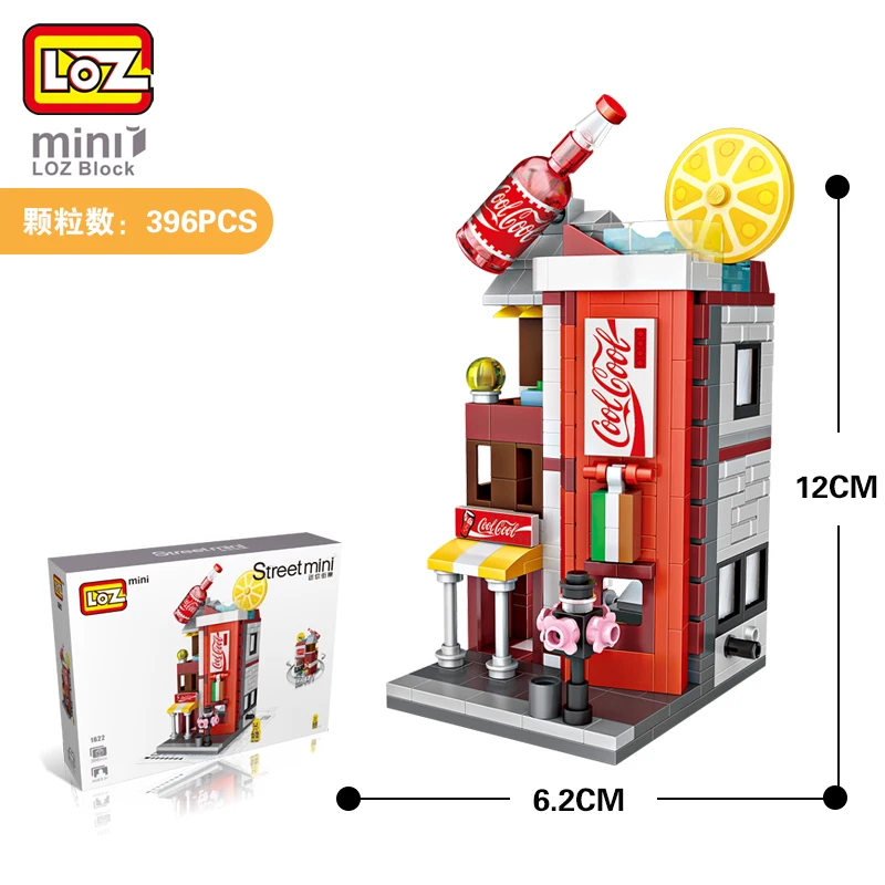 LOZ 1622 City streetscape Cola Drinks Shop Architecture Model Building Block Mini House Educational DIY Toy For Kid With Legoing
LOZ 1622 City streetscape Cola Drinks Shop Architecture Model Building Block Mini House Educational DIY Toy For Kid With Legoing