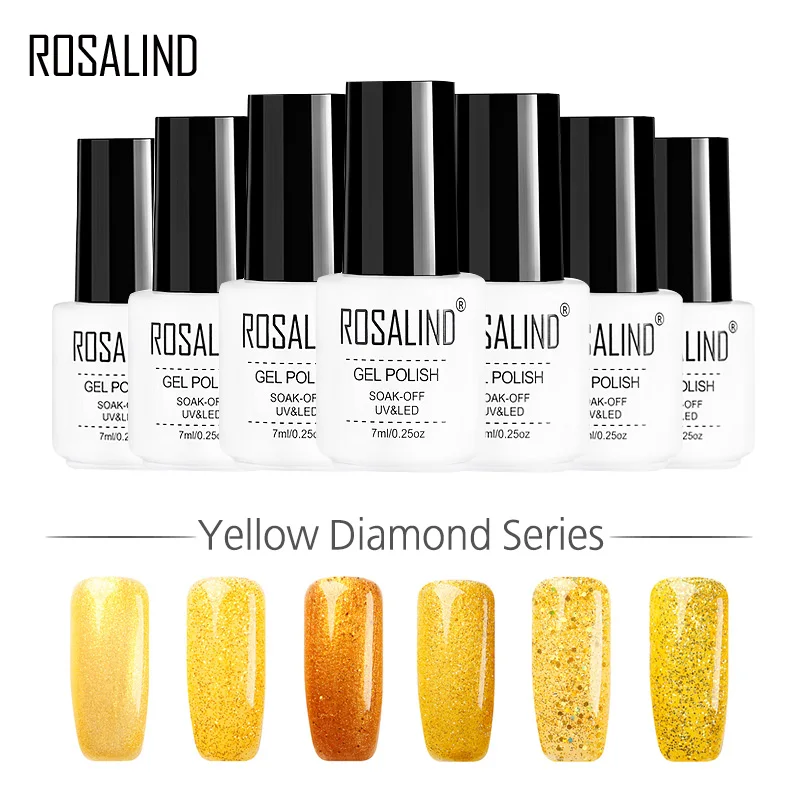 ROSALIND Gel 1S Yellow Color Diamond Glitter Nail Gel Polish Hot New Soak Off Nail Art Beauty UV&LED Manicure Gel varnish
ROSALIND Gel 1S Yellow Color Diamond Glitter Nail Gel Polish Hot New Soak Off Nail Art Beauty UV&LED Manicure Gel varnish