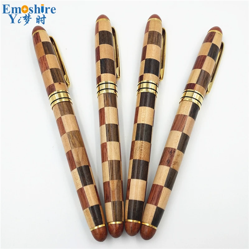Emoshire Mosaic Signature Pen Fine Set Mahogany Gel Pen Campus Chinese Style Creative Gift Customization (5)
