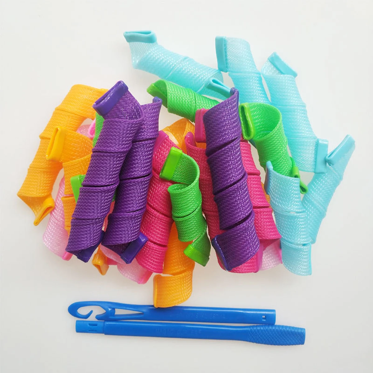 New 18 PCS 30cm&20cm Soft Hair Curler Rollers Rollers DIY Magic Hair Rollers Curl Hair Styling Tool(Random Color)