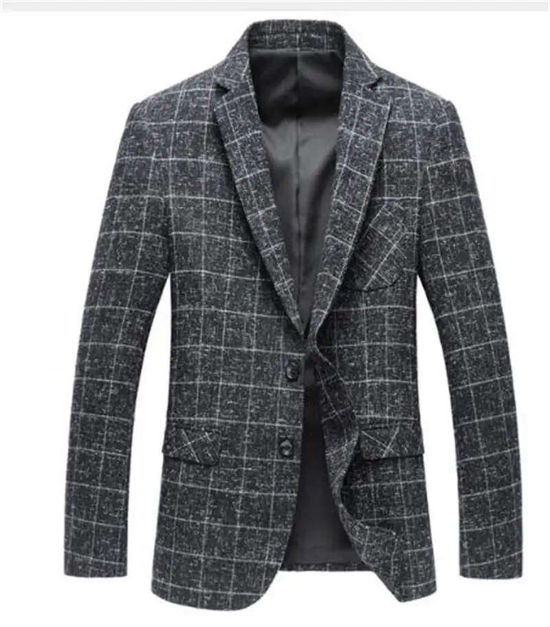 2019 Wool Fashion Jacket Men Classic Jacket Stylish Grid Suit Blazer Jacket Casual Business Tailored Mens Skinny Slim Blazer
2019 Wool Fashion Jacket Men Classic Jacket Stylish Grid Suit Blazer Jacket Casual Business Tailored Mens Skinny Slim Blazer
